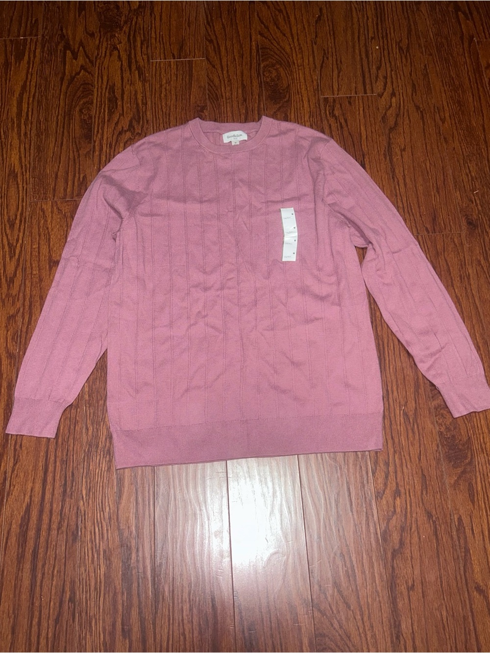 Goodfellow & Co Pink Cable Crewneck Sweater